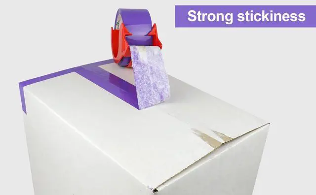Alt view image 6 of 7 - 3 Rolls Purple Heavy Duty Packing Tape with red Dispenser, Packaging Tape 1.88 Inches x 55Yards, 2.5mil Industrial Shipping Tape for Moving Shipping, Office & Storage