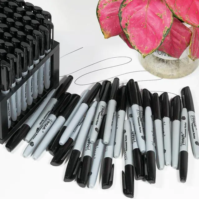 Alt view image 6 of 7 - Permanent Markers Black Bulk for Logisitcs, Fine Point, 100 Pack