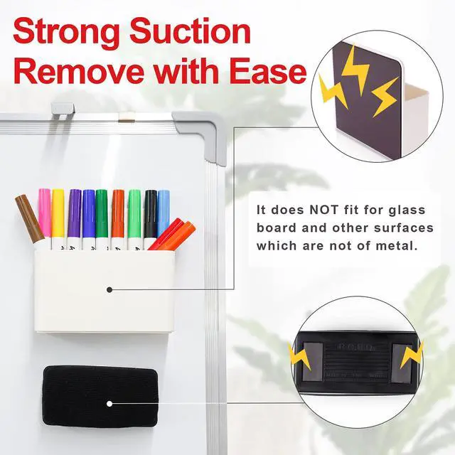 Alt view image 3 of 5 - Dry Erase Marker, 12 Colors Fine Tip Whiteboard Set w/Eraser & Holder