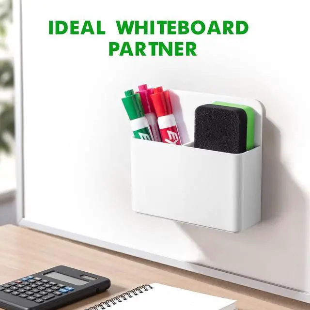 Alt view image 4 of 7 - 2 Pack Magnetic Pen Holder Cup for Whiteboard, Classroom Supplies