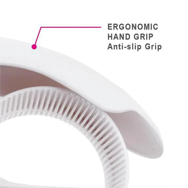 Alt view image 6 of 6 - EVO Packing Tape Dispenser, White, 2 Inch Wide Ergonomic Tape Gun for Packing Boxes, Shipping Moving Mailing Box Sealing Carton Packaging, Lightweight Hand-held Heavy Duty Tape Cutter
