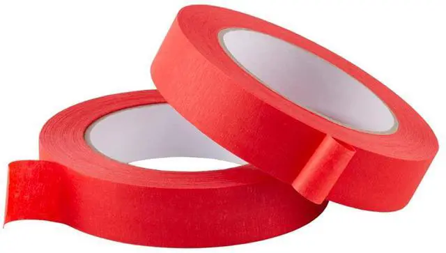 Alt view image 2 of 7 - 3 Pack Red Painters Tape 1 inch, Red Masking Tape 1 inch x 55 Yards x 3 Rolls (165 Total Yards)