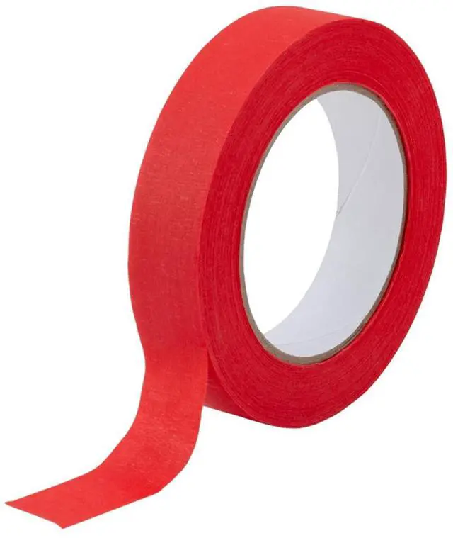 Alt view image 4 of 7 - 3 Pack Red Painters Tape 1 inch, Red Masking Tape 1 inch x 55 Yards x 3 Rolls (165 Total Yards)
