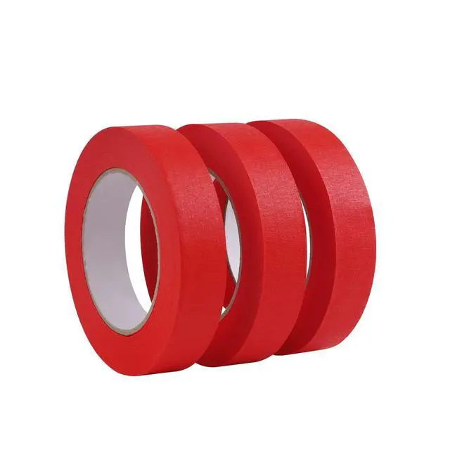 Alt view image 6 of 7 - 3 Pack Red Painters Tape 1 inch, Red Masking Tape 1 inch x 55 Yards x 3 Rolls (165 Total Yards)