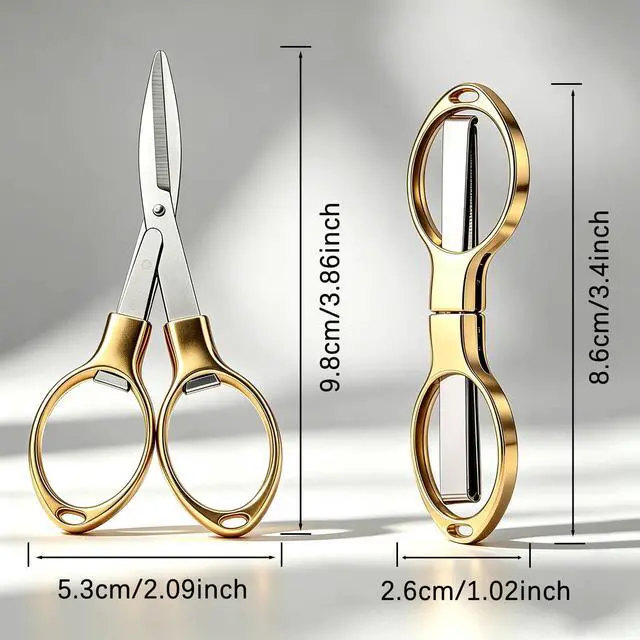 Alt view image 2 of 7 - Folding Scissors, TSA Travel Scissors, Stainless Steel Mini Scissors