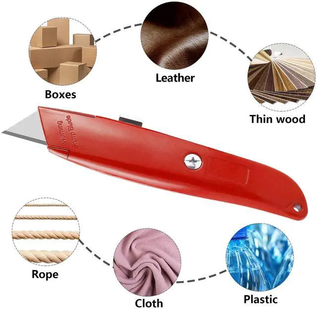 Alt view image 3 of 6 - 2 Pack Utility Knife Box Cutter Retractable PVC Pipe Cutter