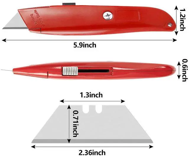 Alt view image 4 of 6 - 2 Pack Utility Knife Box Cutter Retractable PVC Pipe Cutter