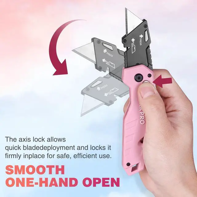 Alt view image 5 of 7 - Folding Utility Knife, Quick Change Box Cutter