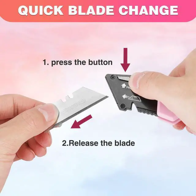 Alt view image 7 of 7 - Folding Utility Knife, Quick Change Box Cutter