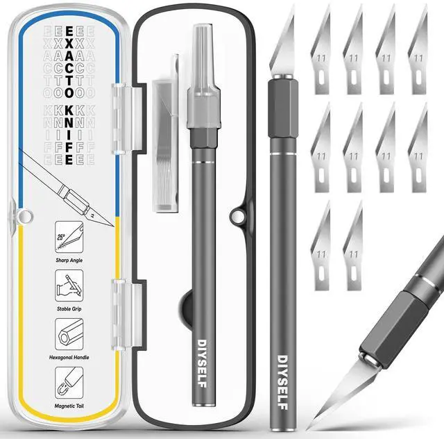 Main image of Exacto Knife 12 Pcs Exacto Knife Set with Case for Crafting