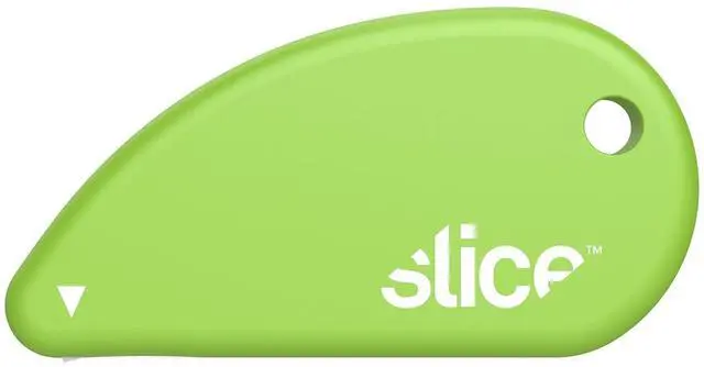 Main image of 00100 Ceramic Blade Safety Cutter, Opens Clamshell Packaging, Coupon Cutter, Trim Photos, Scrapbooking, Fits Keychain, Green