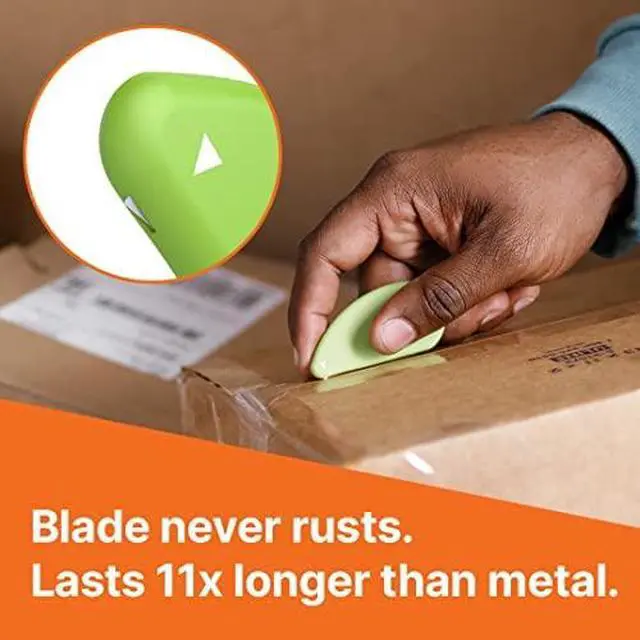 Alt view image 5 of 7 - 00100 Ceramic Blade Safety Cutter, Opens Clamshell Packaging, Coupon Cutter, Trim Photos, Scrapbooking, Fits Keychain, Green