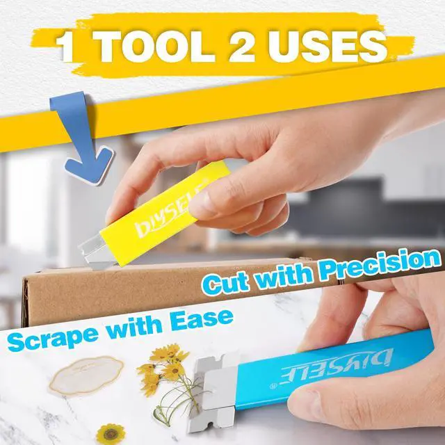 Alt view image 3 of 7 - Box Cutters 12 Pack, Utility Knife, Box Cutter Retractable with Razor Blade, Box Opener for Package, Utility Knives for Office, School, Home, Flat Box Cutter for Women, Letter Opener for Mail