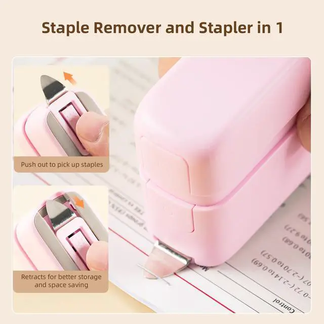 Alt view image 5 of 7 - Stapler, 45 Sheet Capacity, Pink
