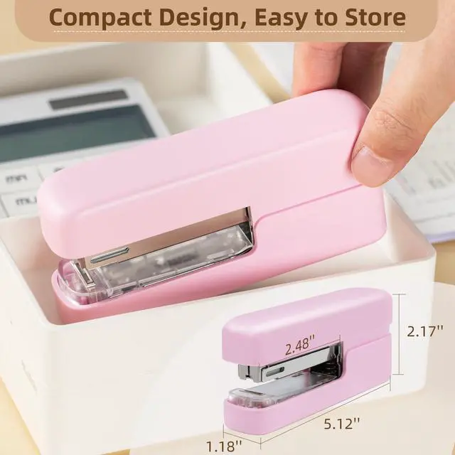Alt view image 7 of 7 - Stapler, 45 Sheet Capacity, Pink
