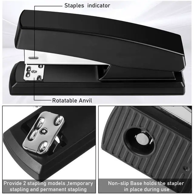 Alt view image 3 of 6 - 10 Pcs Stapler for Desk Office Staplers Bulk with 6000 Staples 25 Sheet Capacity for School Office