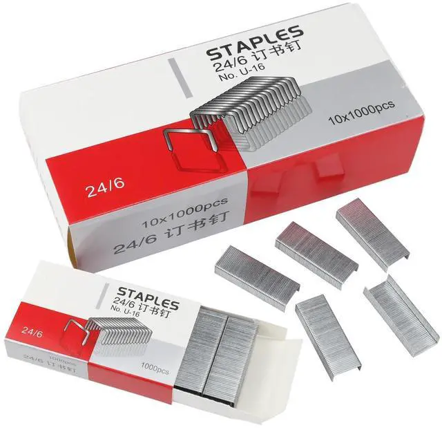 Main image of 10000pcs No.12 Staples,Standard 1/4 Inch Length,24/6 Standard Staples for Most Standard Desktop Staplers