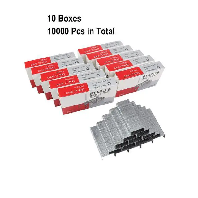 Alt view image 2 of 4 - 10000pcs No.12 Staples,Standard 1/4 Inch Length,24/6 Standard Staples for Most Standard Desktop Staplers