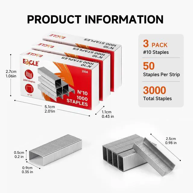 Alt view image 6 of 7 - No. 10 Mini Staples for #10 Staplers, 3,000 Count