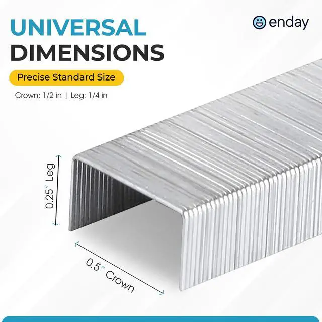Alt view image 4 of 6 - 25,000 Standard Staples - 1/4 Inch Length, 210 per Strip, Jam-Free Chisel Point, Staples for Stapler, Replacement, Fits Standard Staplers, 5 Boxes of 5,000 Each