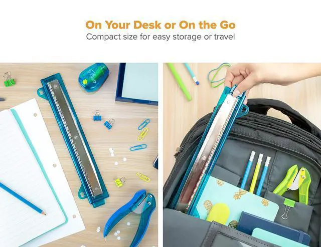 Alt view image 5 of 7 - Office Ring Binder 3 Hole Punch, 5 Sheets, Includes One Punch in Assorted Colors (RBHP-4C)