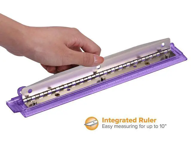 Alt view image 4 of 7 - Office Ring Binder 3 Hole Punch, 5 Sheets, Includes One Punch in Assorted Colors (RBHP-4C)