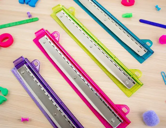 Alt view image 7 of 7 - Office Ring Binder 3 Hole Punch, 5 Sheets, Includes One Punch in Assorted Colors (RBHP-4C)