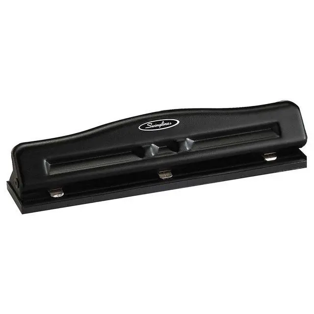 Alt view image 2 of 7 - 2-3 Hole Punch, Adjustable, Commercial Hole Puncher, 11 Sheet Punch Capacity, Black (74020)