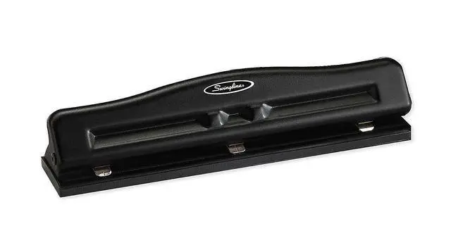 Alt view image 7 of 7 - 2-3 Hole Punch, Adjustable, Commercial Hole Puncher, 11 Sheet Punch Capacity, Black (74020)