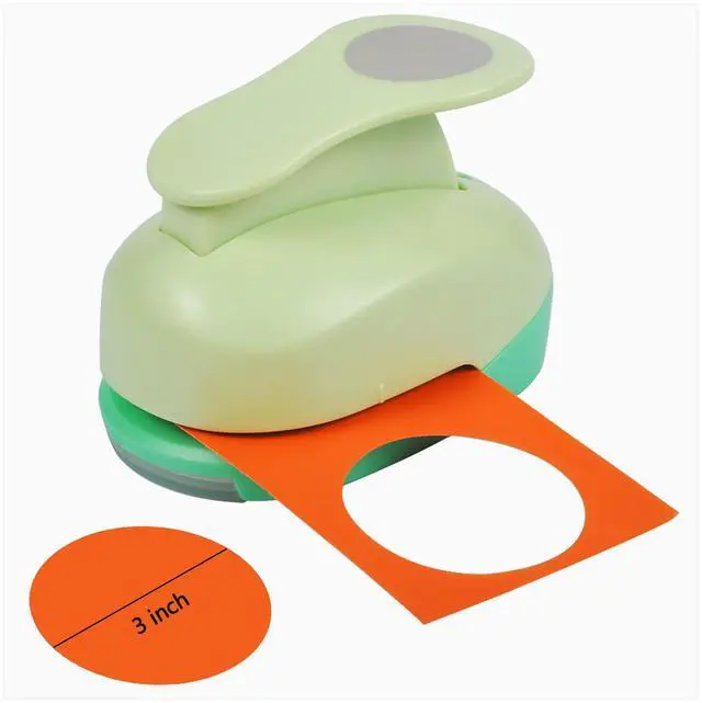 Main image of Paper Punch, 3 Inch XL Size Circle Punch Large Hole Puncher Paper Circles Craft Puncher Handmade Paper Punches for Crafting Scrapbooking Cards Arts Fun Projects Back to School Supplies