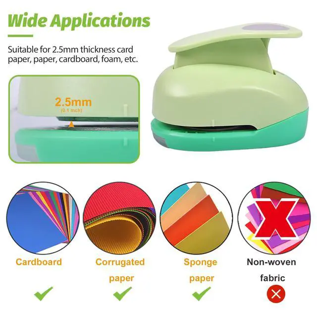 Alt view image 4 of 7 - Paper Punch, 3 Inch XL Size Circle Punch Large Hole Puncher Paper Circles Craft Puncher Handmade Paper Punches for Crafting Scrapbooking Cards Arts Fun Projects Back to School Supplies
