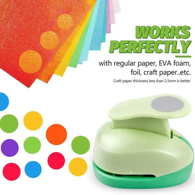 Alt view image 5 of 7 - Paper Punch, 3 Inch XL Size Circle Punch Large Hole Puncher Paper Circles Craft Puncher Handmade Paper Punches for Crafting Scrapbooking Cards Arts Fun Projects Back to School Supplies