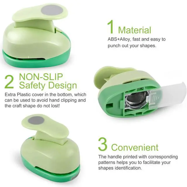 Alt view image 6 of 7 - Paper Punch, 3 Inch XL Size Circle Punch Large Hole Puncher Paper Circles Craft Puncher Handmade Paper Punches for Crafting Scrapbooking Cards Arts Fun Projects Back to School Supplies