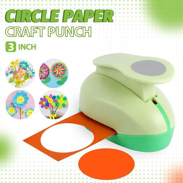 Alt view image 7 of 7 - Paper Punch, 3 Inch XL Size Circle Punch Large Hole Puncher Paper Circles Craft Puncher Handmade Paper Punches for Crafting Scrapbooking Cards Arts Fun Projects Back to School Supplies