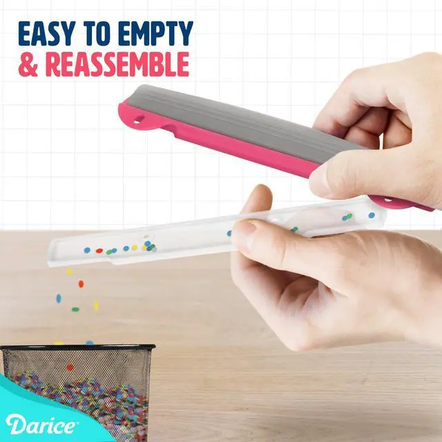 Alt view image 7 of 7 - 3 Hole Puncher 2 Pack - 5 Sheet Capacity Paper Punch with 10" Ruler - 3 Ring Easy-Clean Tray, Portable, Compact - Blue Pink