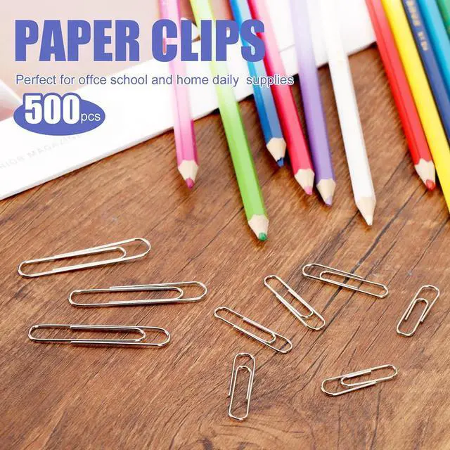 Alt view image 7 of 7 - Paper Clips, 500 Pcs Assorted Sizes, Premium Silver Rustproof Metal Paperclips, Large Medium Small, Office School Home Document Organizing