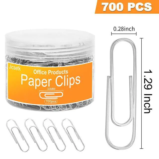 Alt view image 2 of 7 - Medium Paper Clips,Paper Clip Medium Size,700 Pcs Clips Office Supplies for Paperwork Ideal for Home, School and Teacher Supplies.