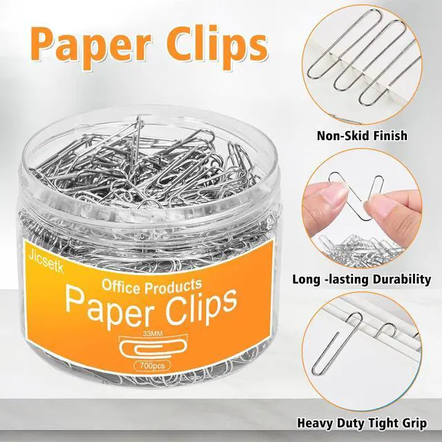 Alt view image 3 of 7 - Medium Paper Clips,Paper Clip Medium Size,700 Pcs Clips Office Supplies for Paperwork Ideal for Home, School and Teacher Supplies.