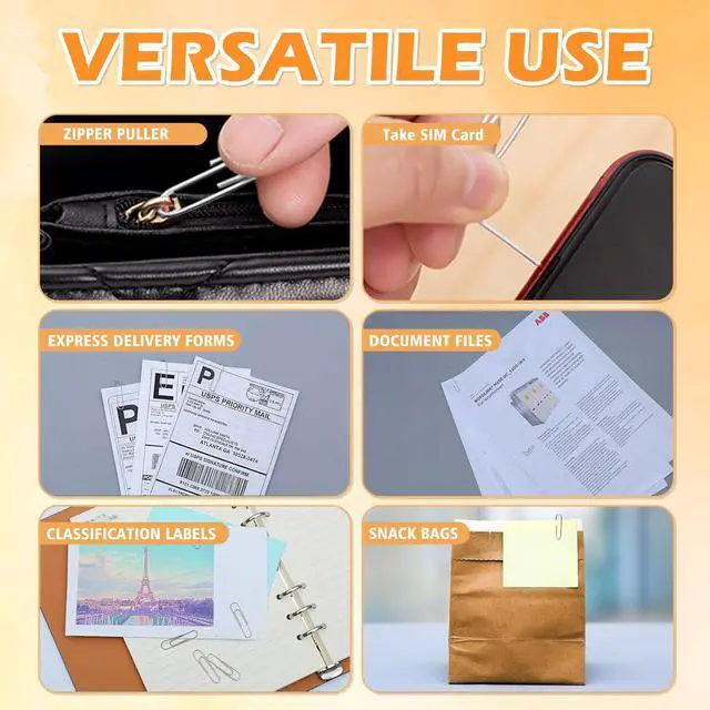 Alt view image 4 of 7 - Medium Paper Clips,Paper Clip Medium Size,700 Pcs Clips Office Supplies for Paperwork Ideal for Home, School and Teacher Supplies.