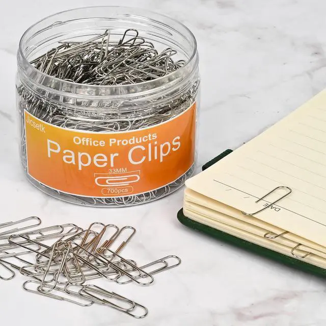 Alt view image 7 of 7 - Medium Paper Clips,Paper Clip Medium Size,700 Pcs Clips Office Supplies for Paperwork Ideal for Home, School and Teacher Supplies.