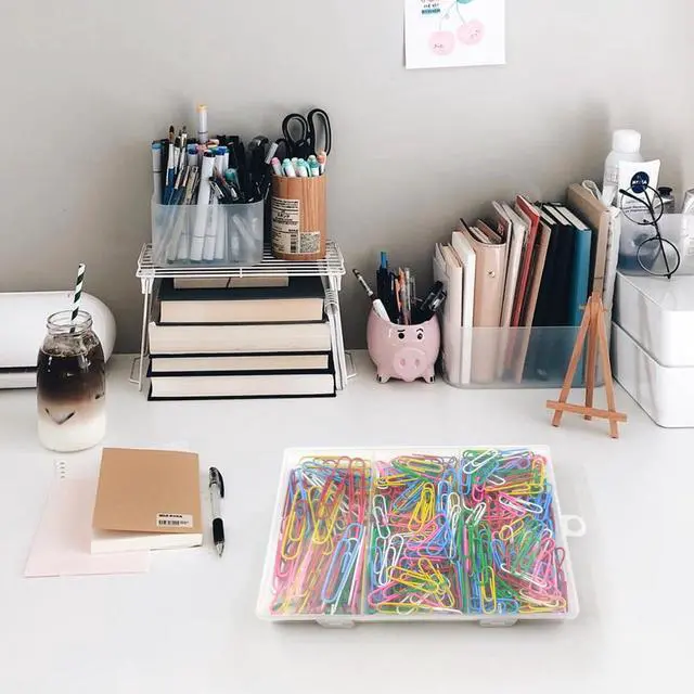 Alt view image 3 of 7 - Paper Clips,400 Pack Small Medium and Jumbo Colored Paperclips1.1 in &1.3 in & 2 in,Assorted Colored Coated Paper Clips, Reusable Paperclips for Paperwork Office School Document Organizing