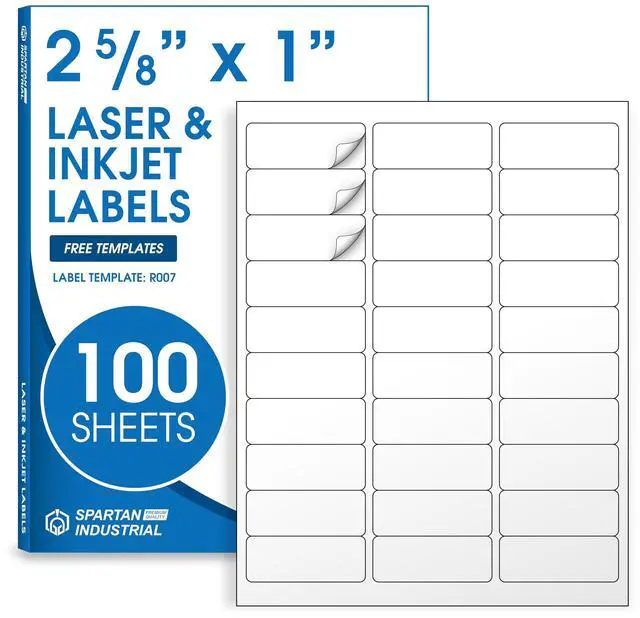 Main image of 1" X 2 5/8" Matte White Printable Address Labels