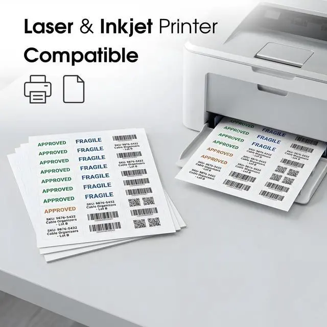 Alt view image 4 of 7 - 1" X 2 5/8" Matte White Printable Address Labels