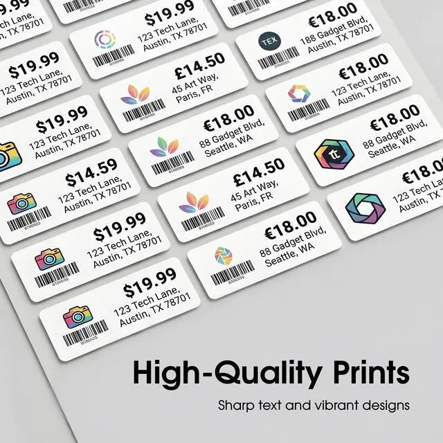 Alt view image 6 of 7 - 1" X 2 5/8" Matte White Printable Address Labels