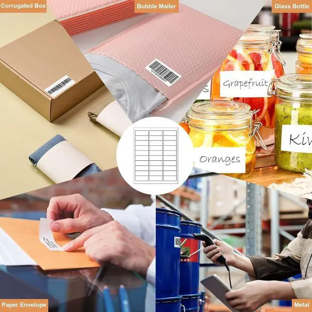 Alt view image 6 of 7 - 1" X 2-5/8" 30 Up Mailing Labels for Laser/Inkjet Printer, Address Labels, Shipping mailing Labels, 30 per Sheet Return Address Labels (25 Sheets - 750 Labels)