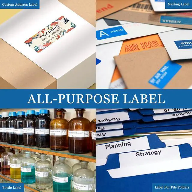 Alt view image 5 of 7 - 3000 Address Labels, BESTIKER 1 x 2-5/8 Printable Mailing Label for Envelopes, 30up Labels White Stickers for Laser Inkjet Printers, FBA Barcode Label 100 Sheets