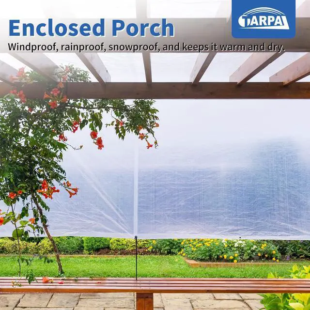 Alt view image 4 of 7 - Clear Tarp 6x12ft Small Tarp Waterproof Clear Plastic Tarps