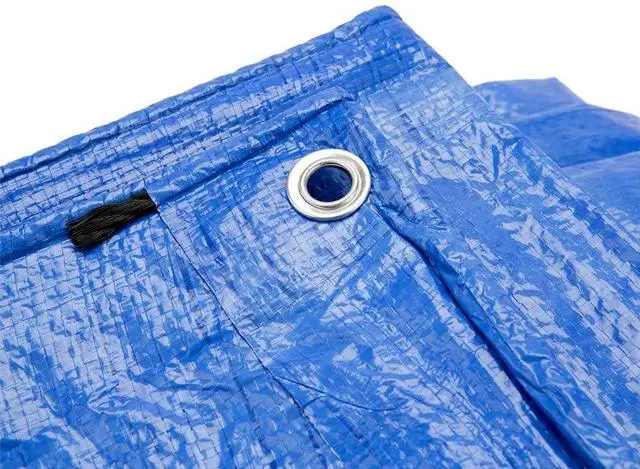 Alt view image 7 of 7 - Grizzly Tarps by 10' x 14' Large Multi-Purpose Waterproof Heavy Duty Poly Tarp with Grommets Every 36", 8x8 Weave, 5 Mil Thick, for Home, Boats, Cars, Camping, Protective Cover, Blue
