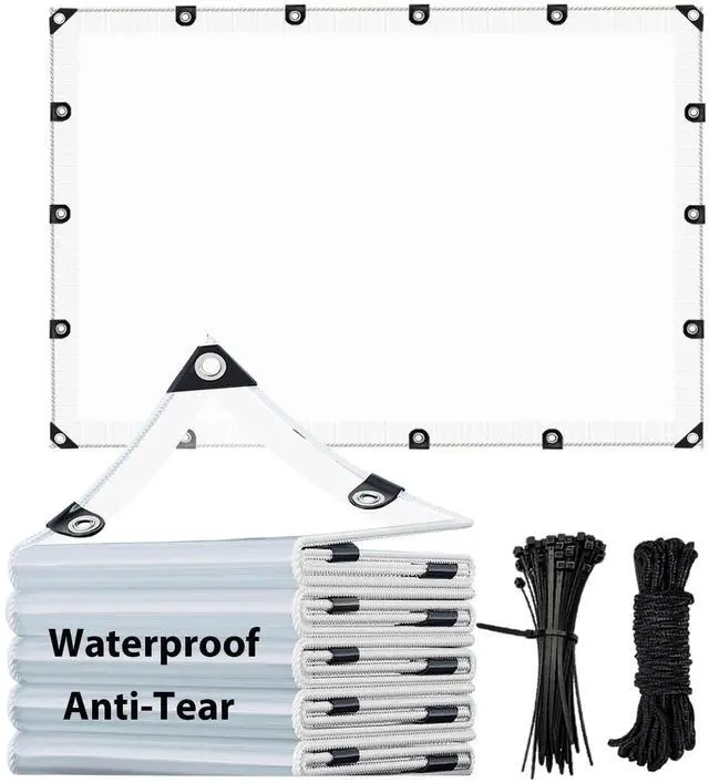 Main image of Clear Tarp 4x6ft, Clear Tarps with Grommets, 8 MiL Heavy Duty Waterproof with Reinforced Edge for Plant Greenhouse, Balcony, Garden, Pet Hutch, Roof.