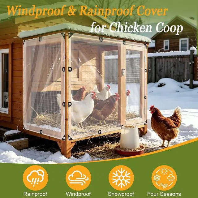 Alt view image 4 of 7 - Clear Tarp 4x6ft, Clear Tarps with Grommets, 8 MiL Heavy Duty Waterproof with Reinforced Edge for Plant Greenhouse, Balcony, Garden, Pet Hutch, Roof.